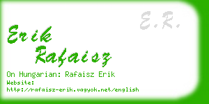 erik rafaisz business card
